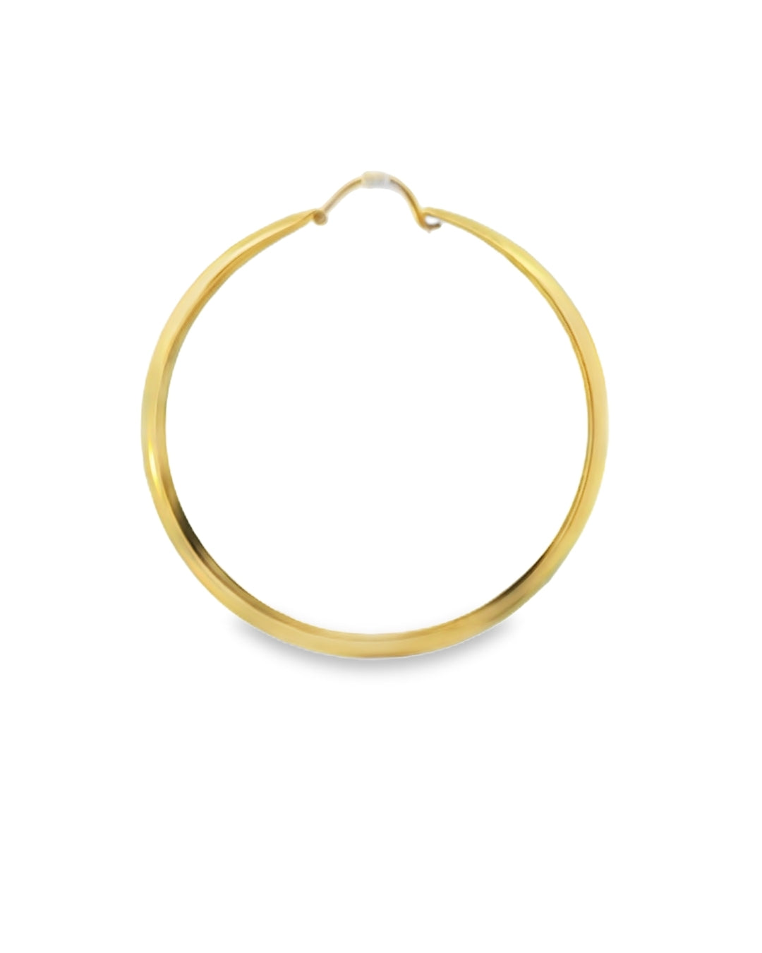 14K YELLOW GOLD CLASSIC DESIGN HOOP EARRINGS 42.35MM LENGTH 39.64MM WIDTH