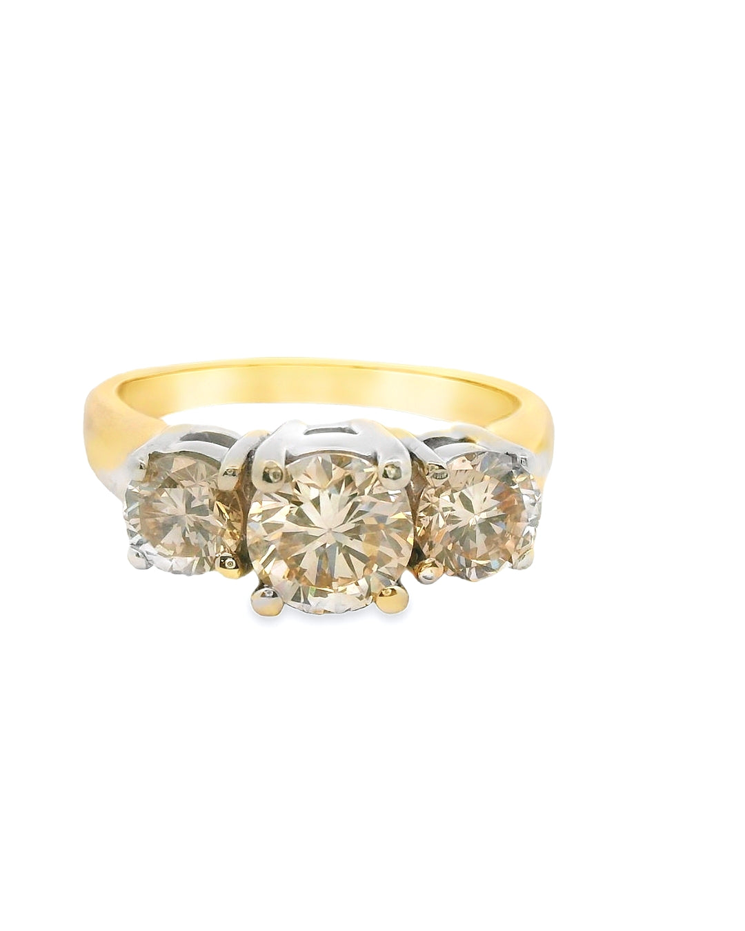 14K YELLOW GOLD DIAMOND ENGAGEMENT RING