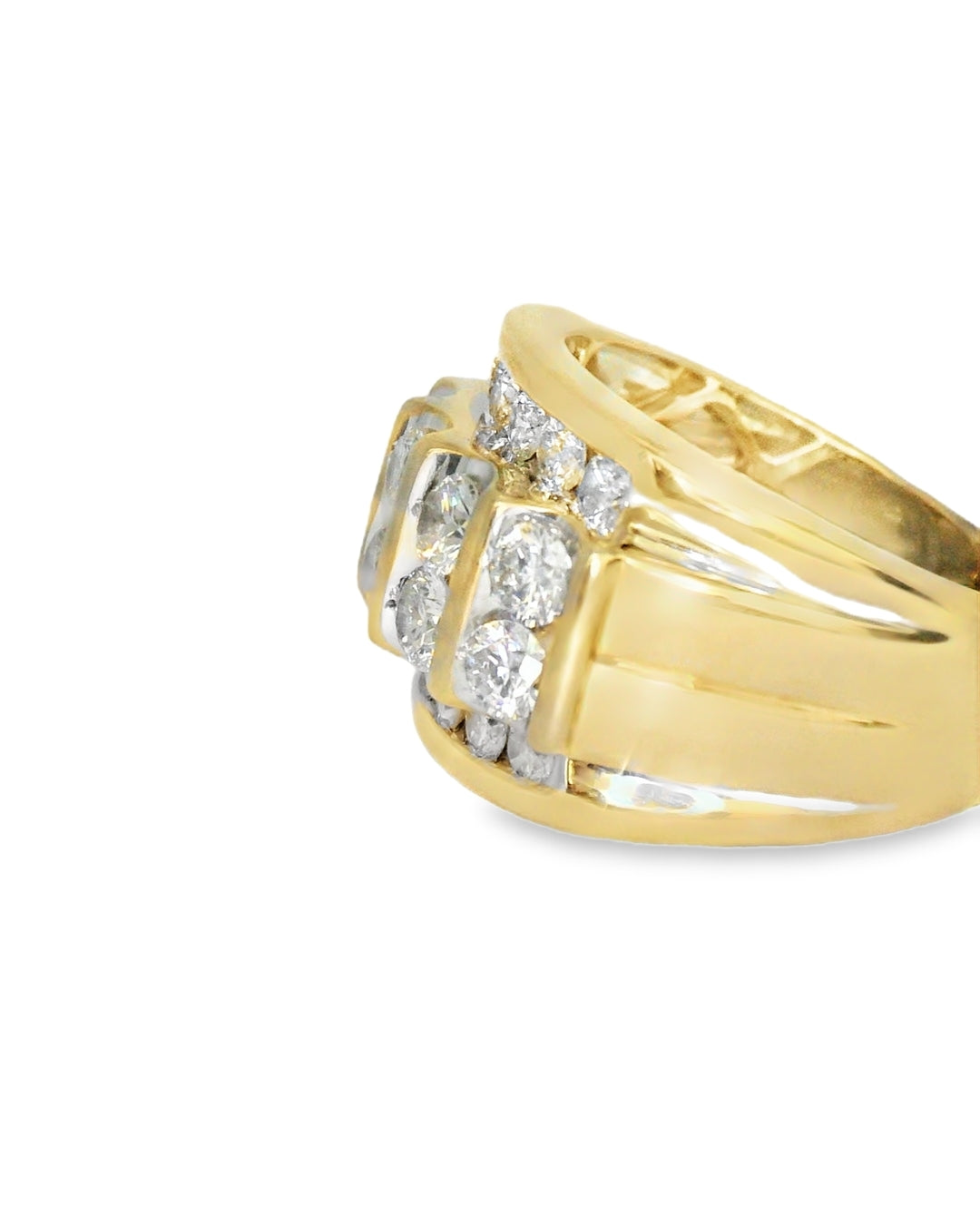 10K YELLOW GOLD 3.00CTW NATURAL DIAMOND RING SIZE 9
