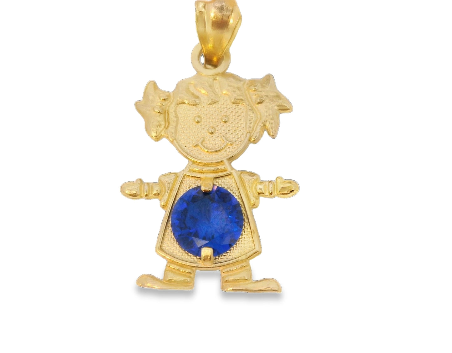 14K YELLOW GOLD CHILD CZ PENDANT