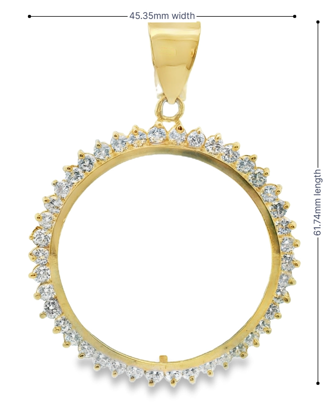14K YELLOW GOLD ROUND CZ BEZEL FAMILY