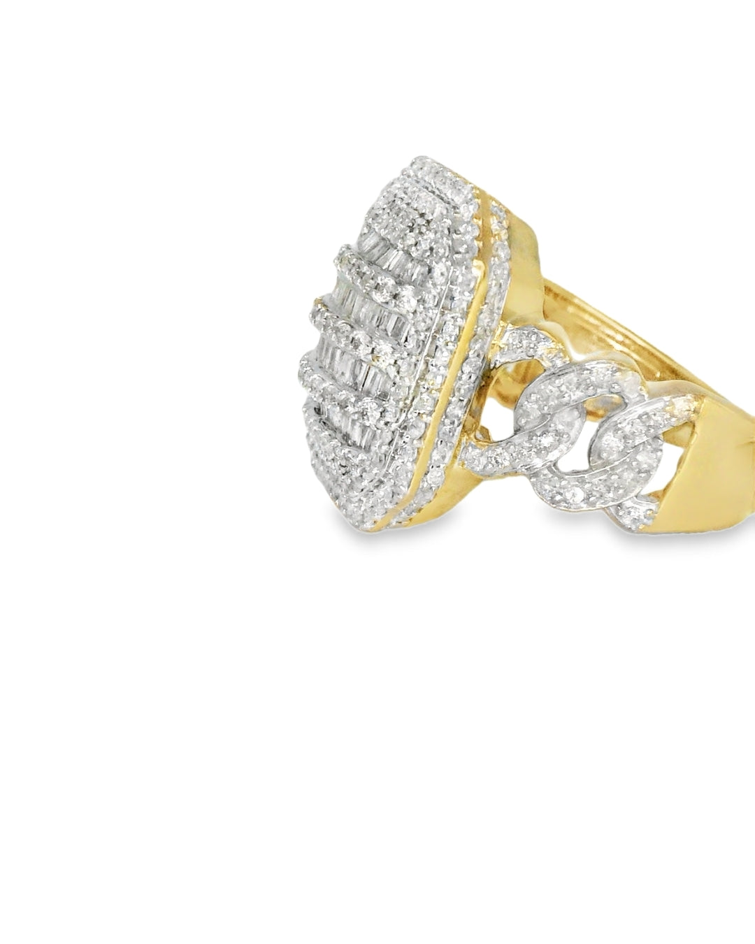 10K YELLOW GOLD 2.00CTW ROUND DIAMOND RING SIZE 9 1/2
