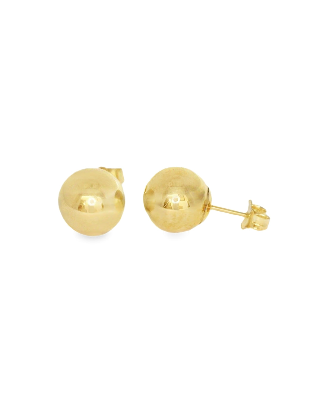 14K YELLOW GOLD ELEGANT STUD EARRINGS 8.92MM