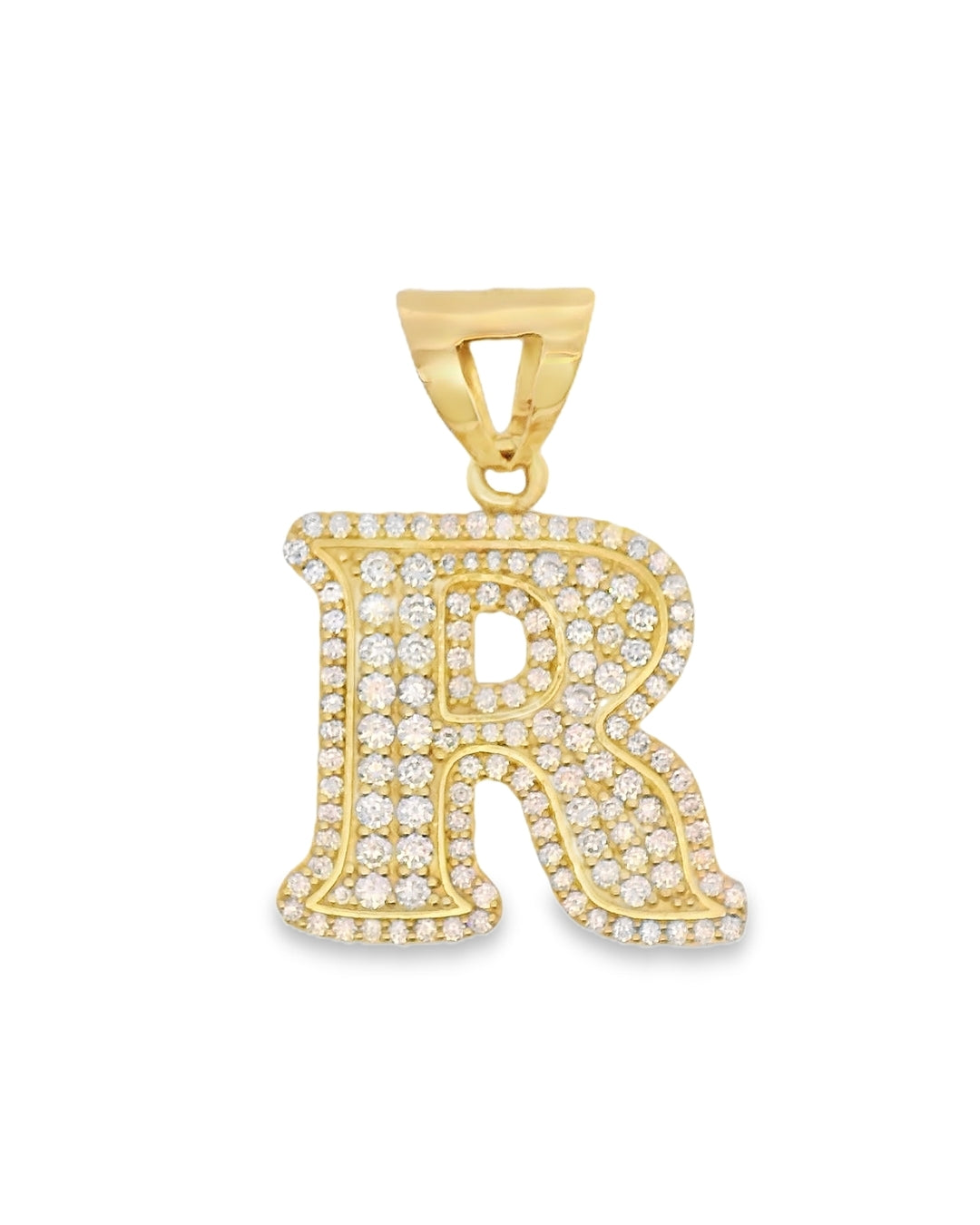 14K YELLOW GOLD LAB GROWN VVS 1.0CTW R PENDANT