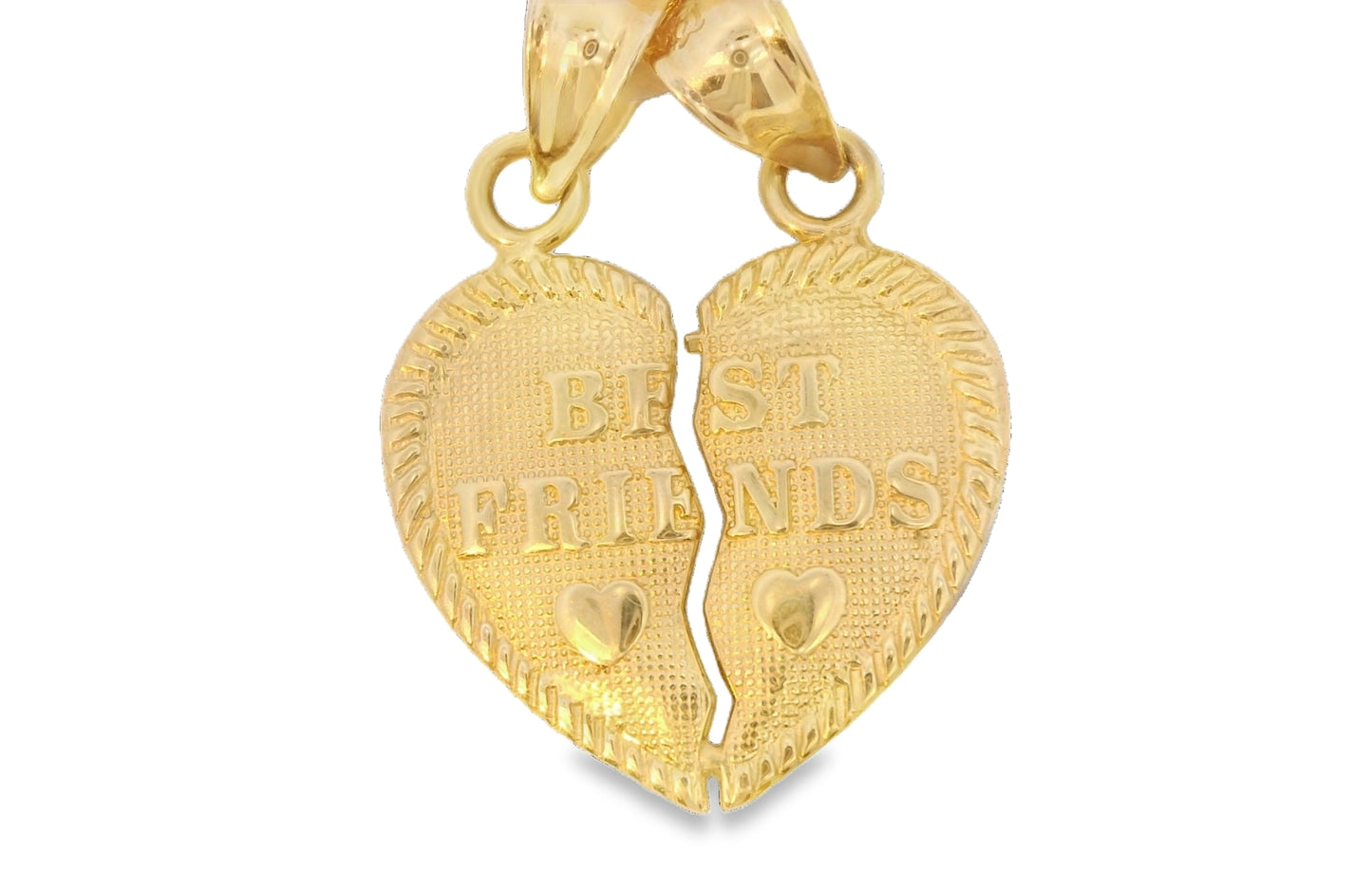 14K YELLOW GOLD BREAKABLE BEST FRIENDS PENDANT