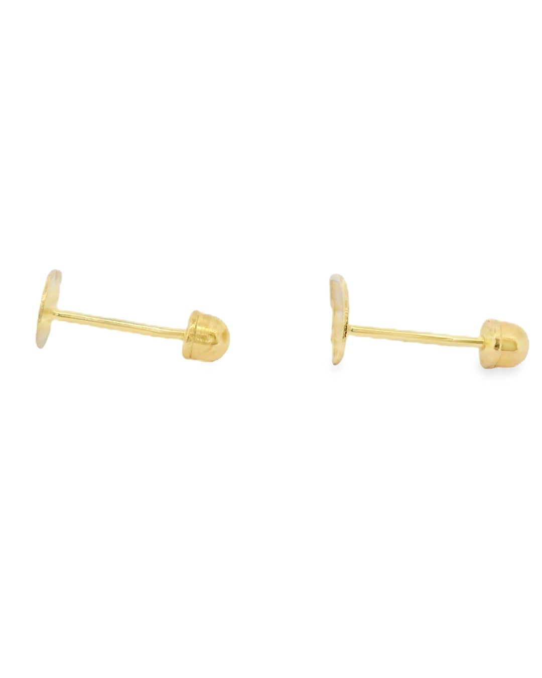 14K YELLOW GOLD BREAKABLE HEART STUD EARRINGS