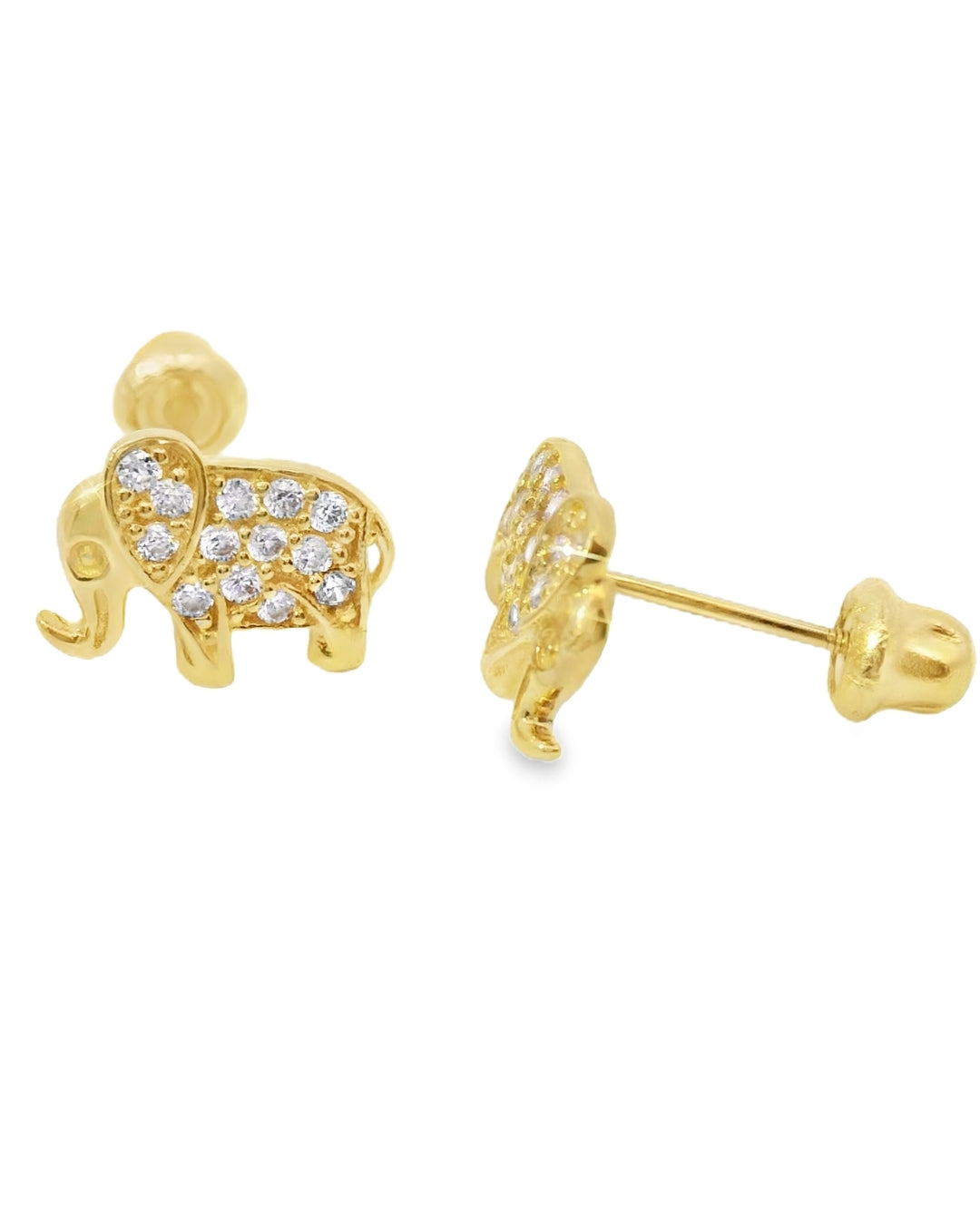 14K YELLOW GOLD ASSORTED CZ STUD EARRINGS