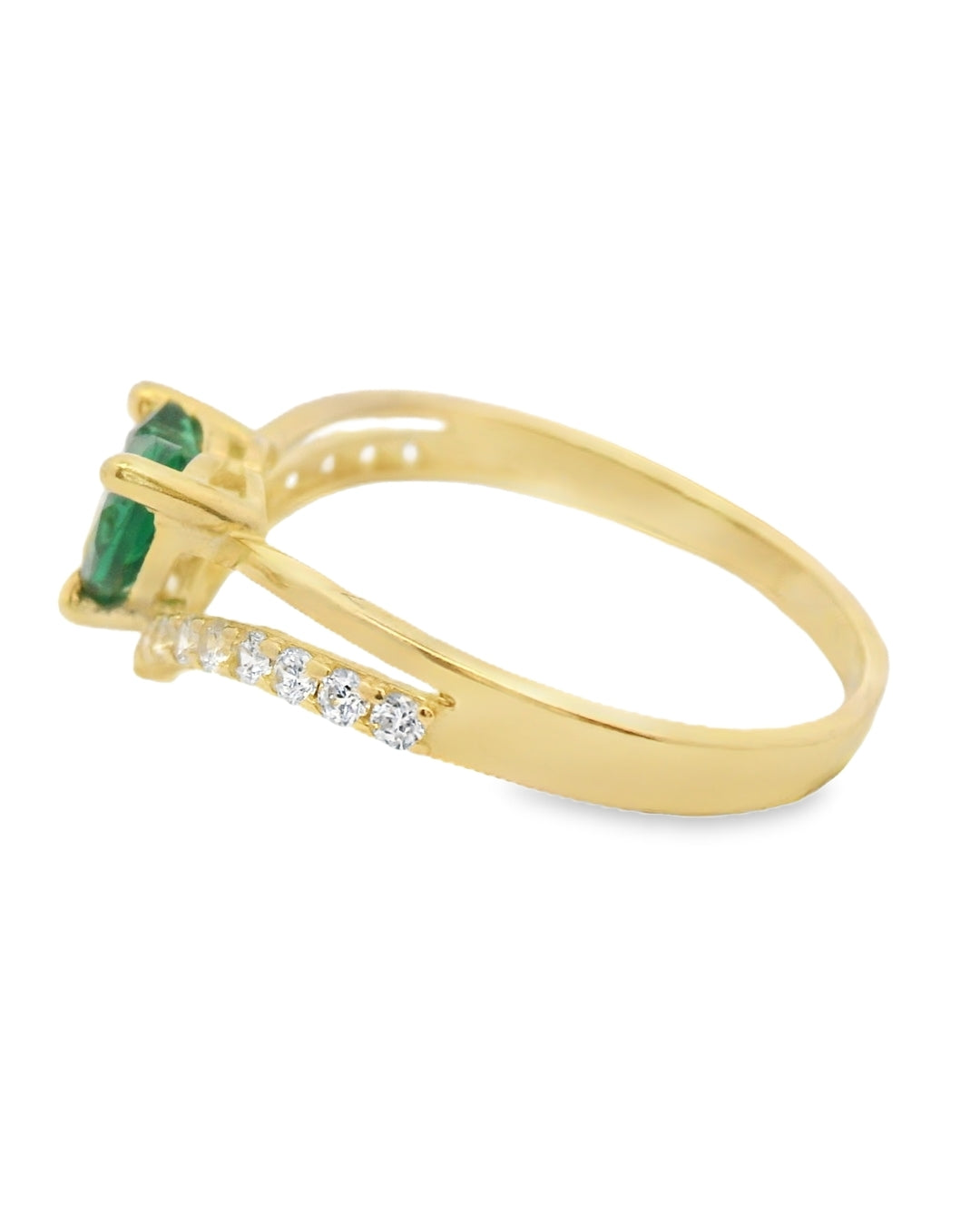 14K YELLOW GOLD HEART CZ ASSORTED SIZE 8 1/4