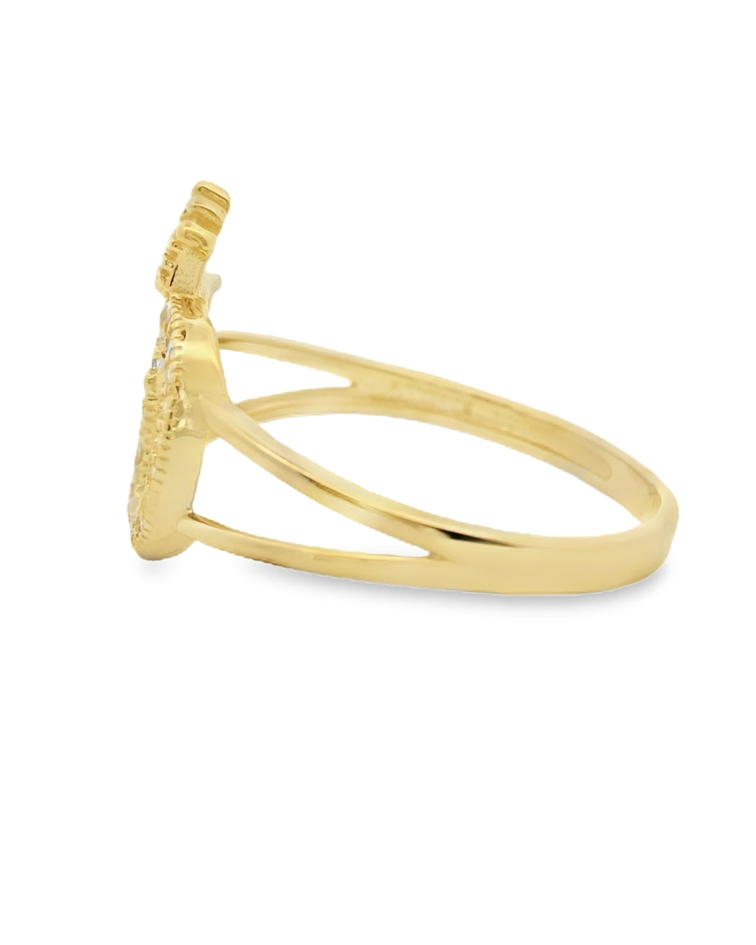 14K YELLOW GOLD D INITIAL RING SIZE 8