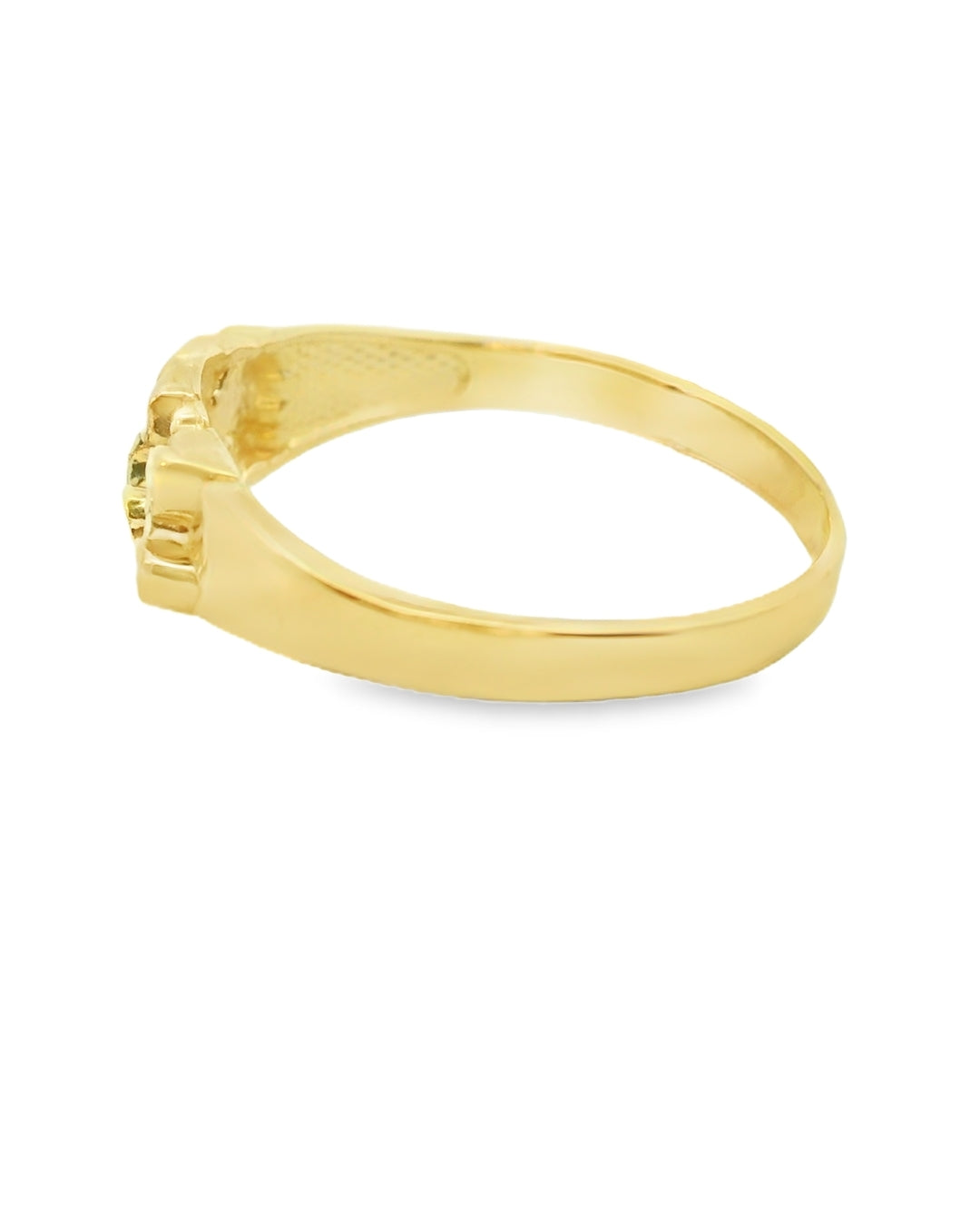 14K YELLOW GOLD SOLID NUGGET RING SIZE 7 1/2 2G