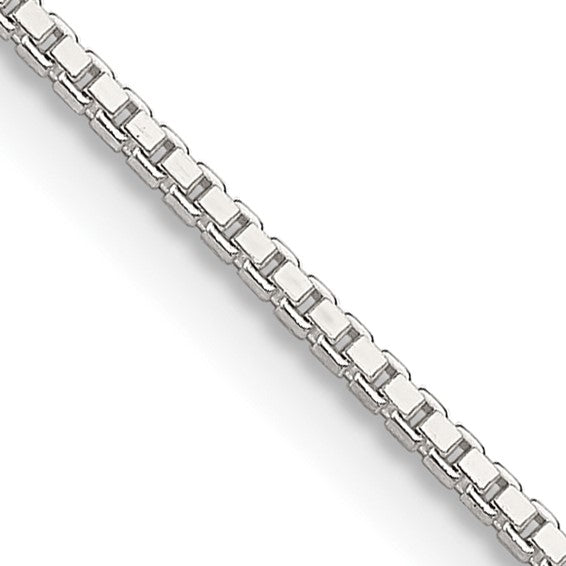 14K WHITE GOLD BOX CHAIN 0.50MM 22" LENGTH