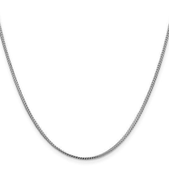 14K WHITE GOLD SOLID FRANCO CHAIN 0.84MM