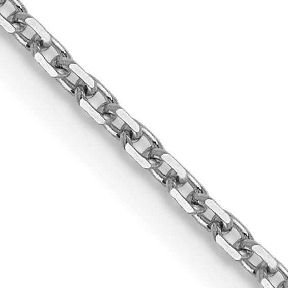 14K WHITE GOLD SOLID ROLO CHAIN