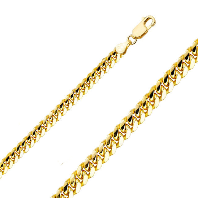 14K YELLOW GOLD SOLID MIAMI CUBAN CHAIN 20" LENGTH 2.31MM