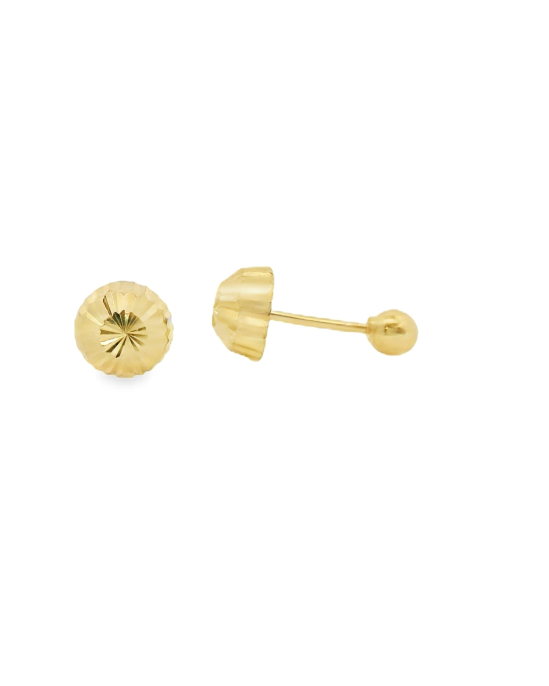14K YELLOW GOLD FANCY 4.83MM STUDS
