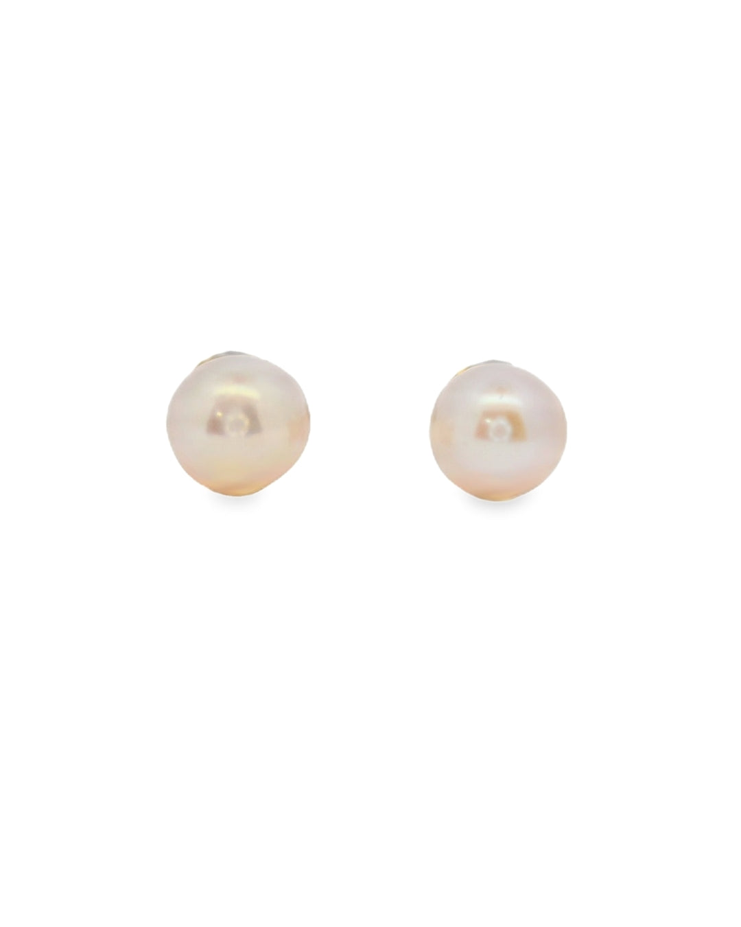 14K YELLOW GOLD ELEGANT FRESH WATER PEARL 4.9MM STUD EARRINGS
