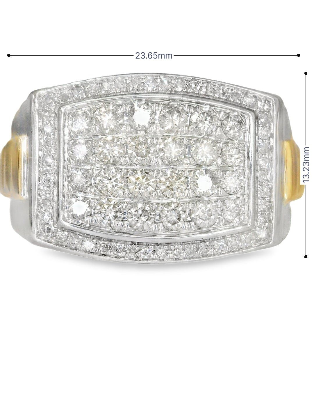 10K TWO TONE GOLD .75CTW ROUND DIAMOND RING 23.65MM WIDTH 13.23MM LENGTH