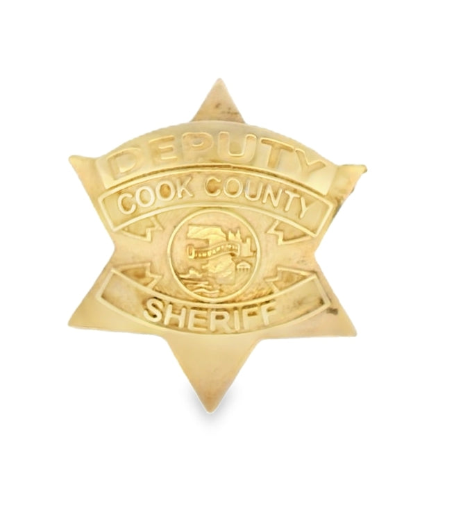 14K YELLOW GOLD COOK COUNTY SHERIFF STAR FAMILY