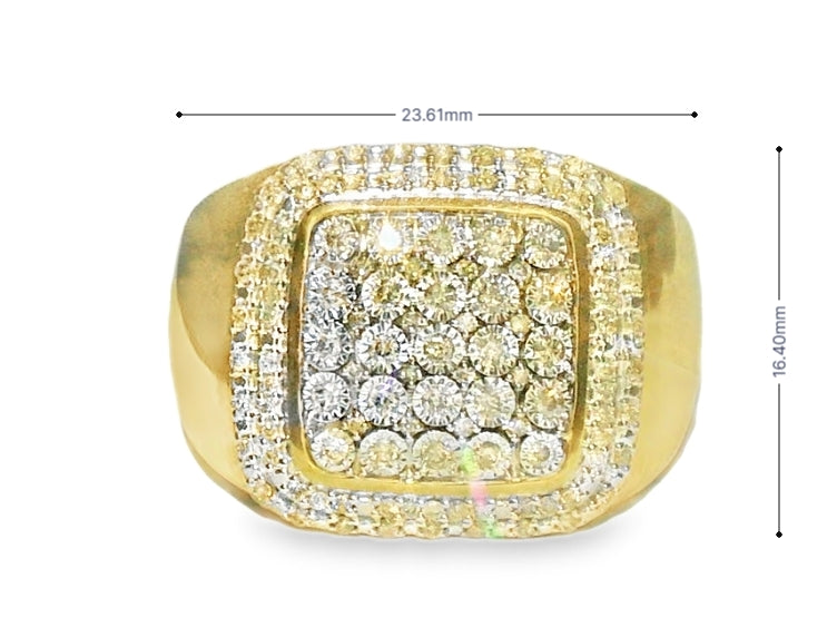 10K YELLOW GOLD 0.50CTW ROUND DIAMOND RING SIZE 10