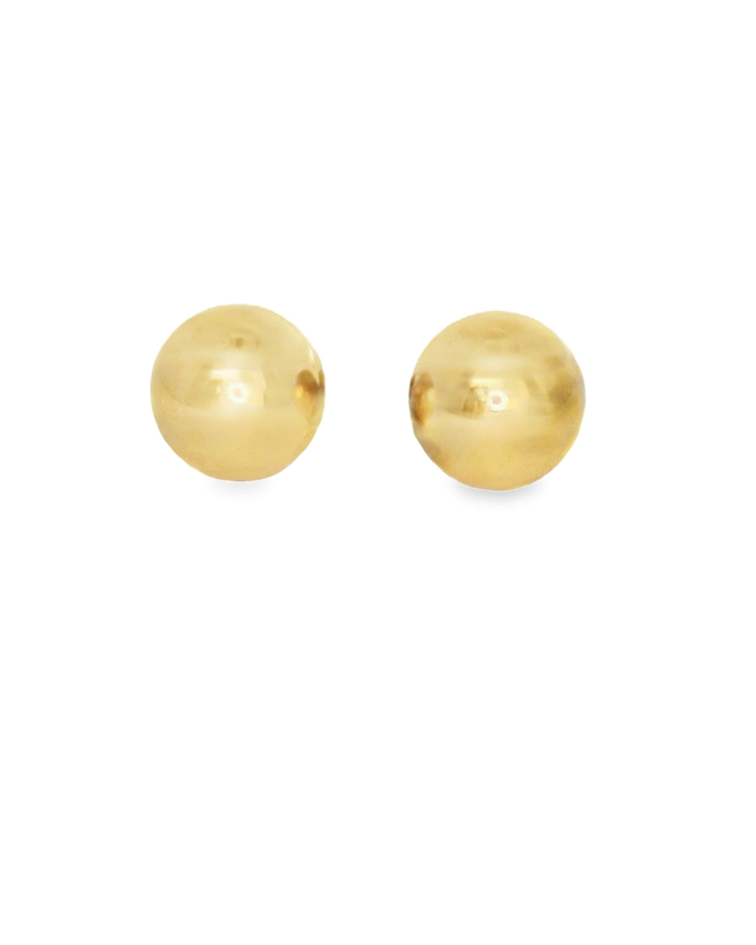 14K YELLOW GOLD ELEGANT STUD EARRINGS 9.96MM