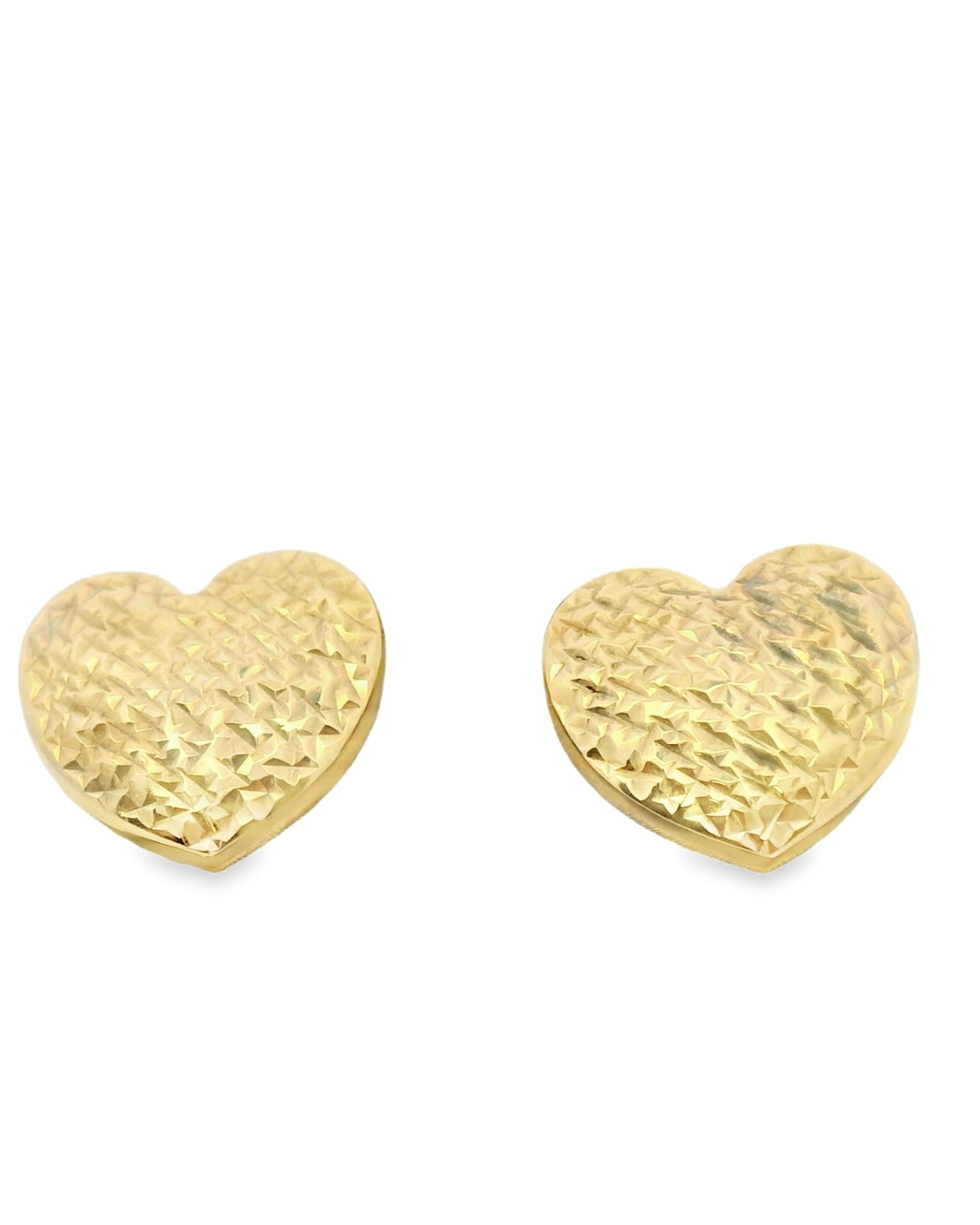 14K YELLOW GOLD HEART STUDS