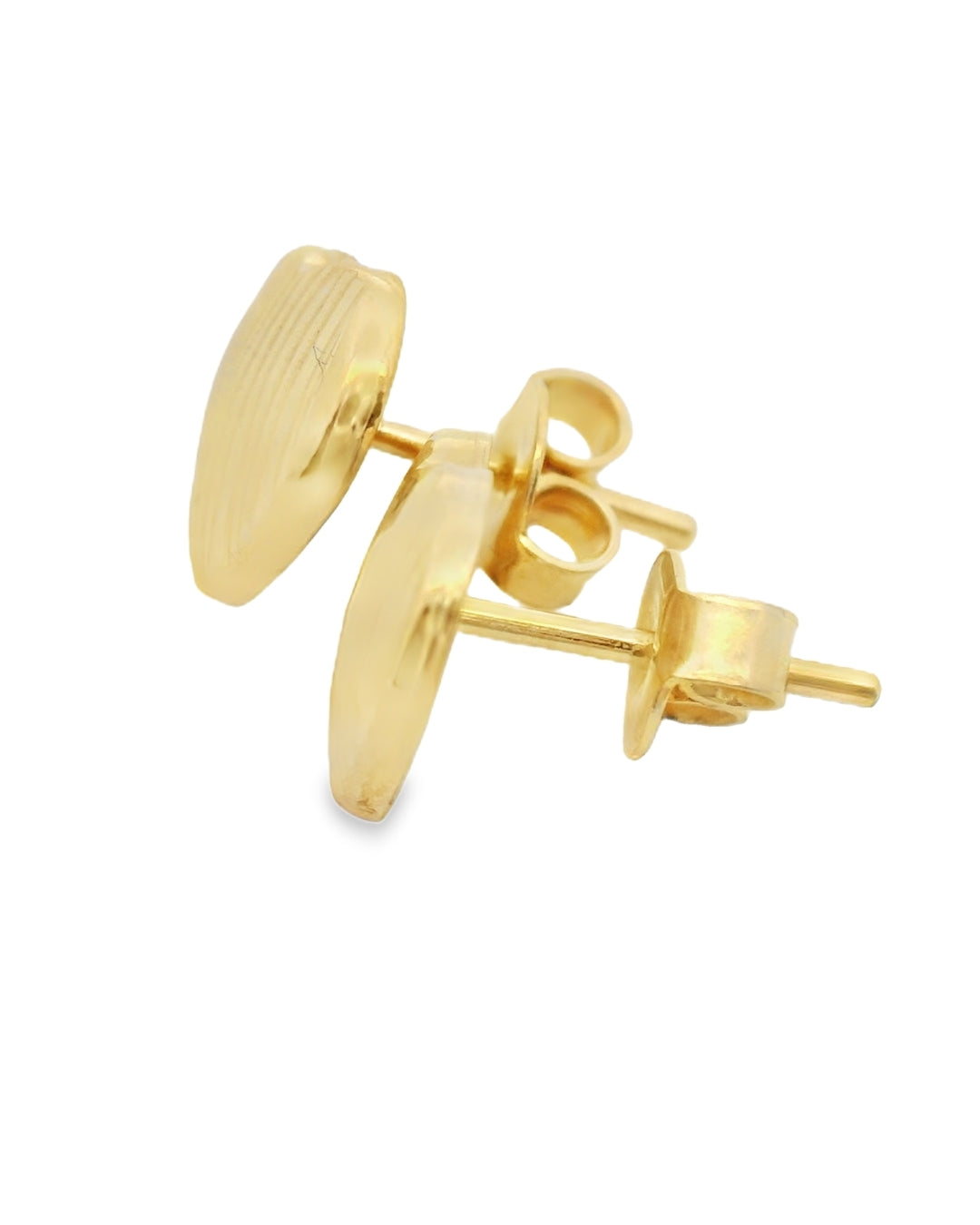 14K YELLOW GOLD HEART STUDS