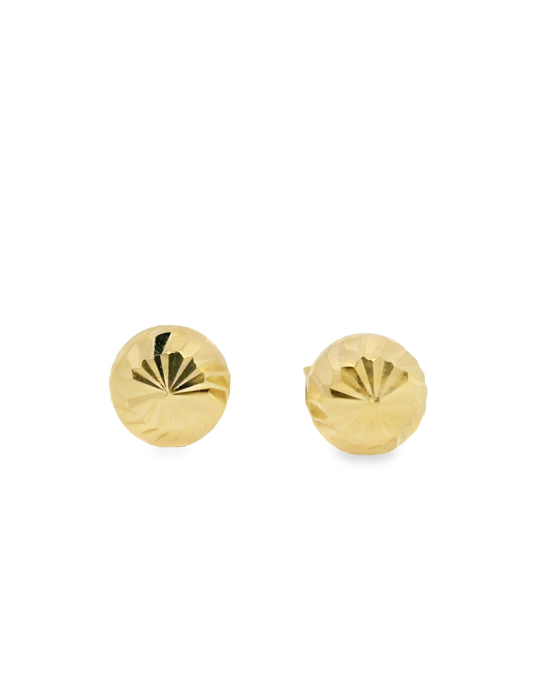 14K YELLOW GOLD ELEGANT 6.03MM STUD EARRINGS
