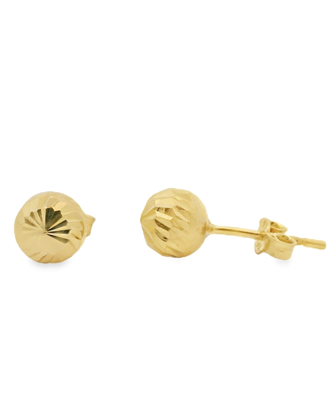 14K YELLOW GOLD ELEGANT 6.03MM STUD EARRINGS