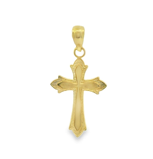 14K YELLOW GOLD CROSS FAMILY 24.81MM LENTGH 12.46MM WIDTH