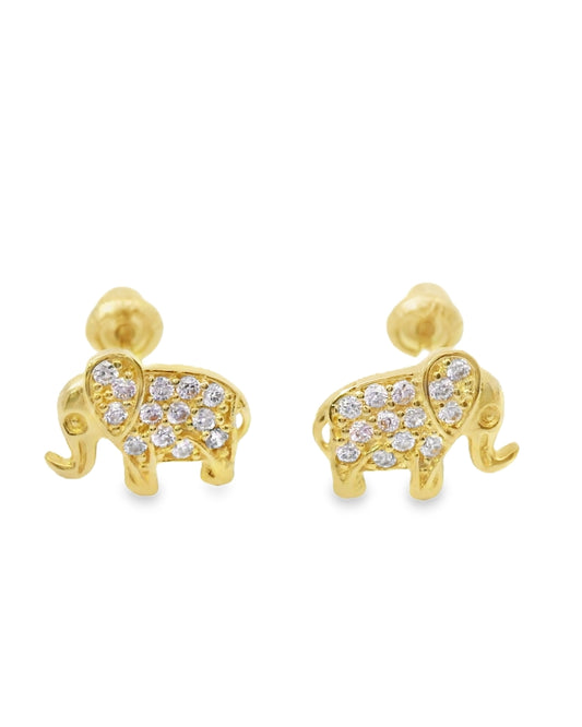 14K YELLOW GOLD ASSORTED CZ STUD EARRINGS