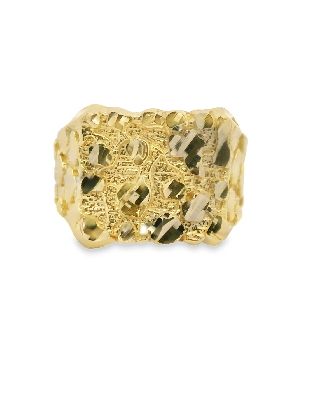 14K YELLOW GOLD NUGGET RING SIZE 9