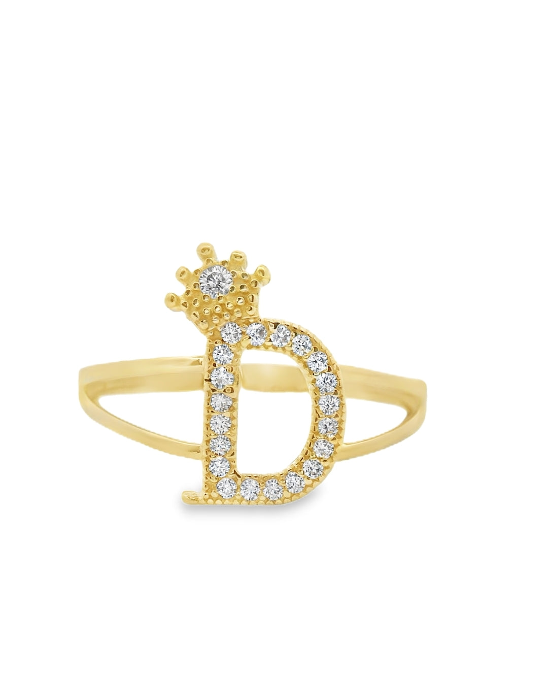 14K YELLOW GOLD D INITIAL RING SIZE 8