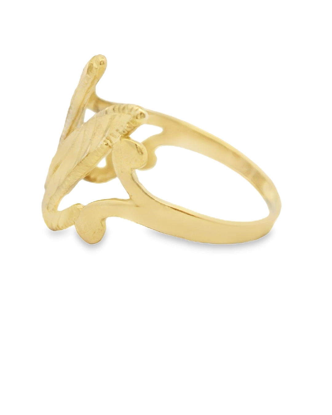 14K YELLOW GOLD INITIAL M RING SIZE 7