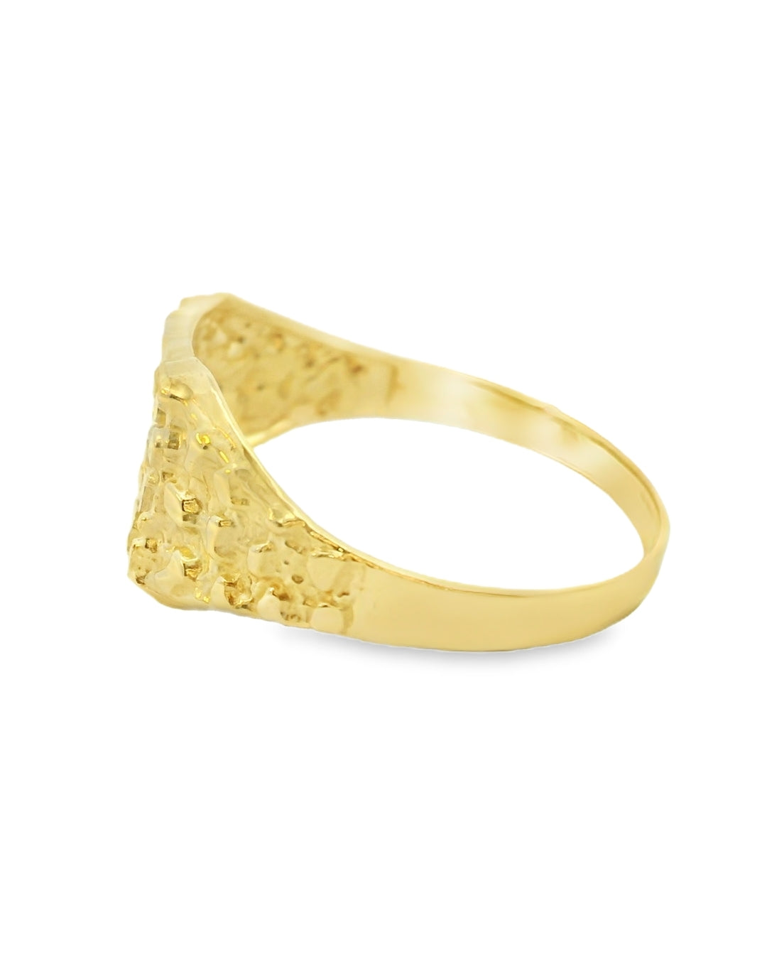 14K YELLOW GOLD SOLID NUGGET RING SIZE 9 2.1G