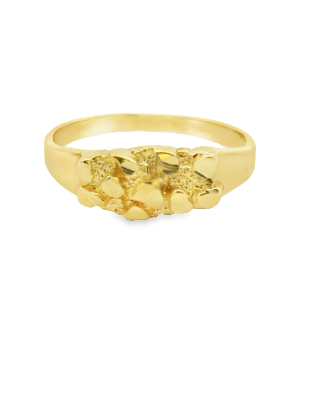 14K YELLOW GOLD SOLID NUGGET RING SIZE 7 1/2 2G