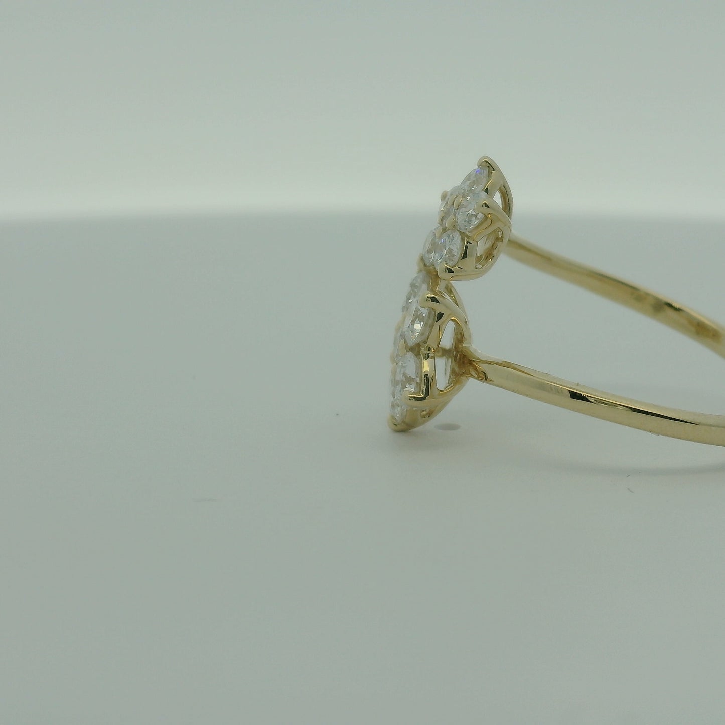 14K YELLOW GOLD ROUND DIAMOND LAB GROWN 1.00CTW SIZE 7 2.7G