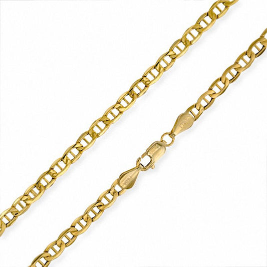 14K YELLOW GOLD SOLID MARINER CHAIN 26" 3.45MM 9.5G