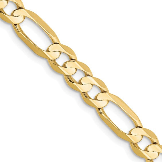 14K YELLOW GOLD SOLID FIGARO CHAIN 20" 3.23MM 7.5G