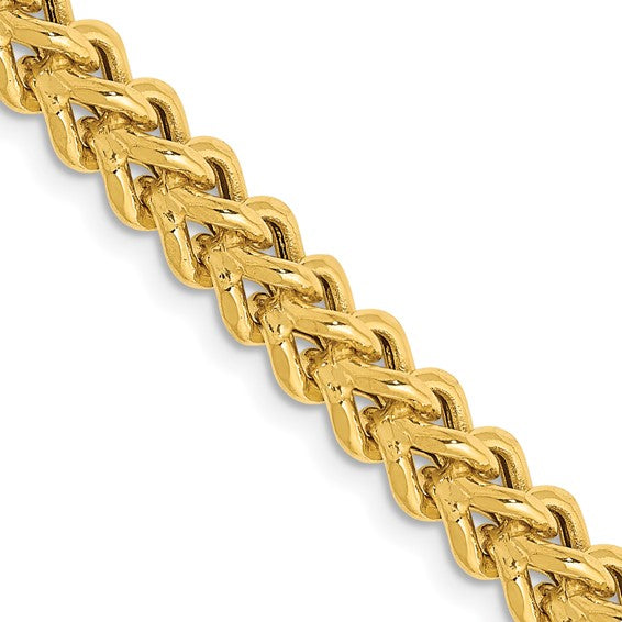 14K YELLOW GOLD SOLID FRANCO CHAIN 1.83MM 18" Length