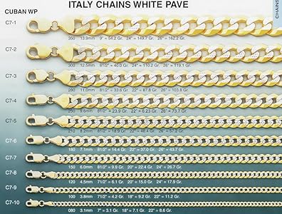 14K YELLOW GOLD WITH PAVE CONCAVE CUBAN CHAIN 22" 2.58MM 4.2G